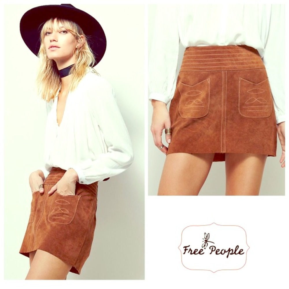 Free People :: Mad Love Suede mini skirt